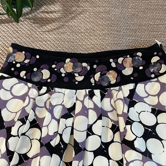 Anthropologie Floreat Silk Ocean Mist Skirt Sz. 4 BNWT - Picture 6 of 15